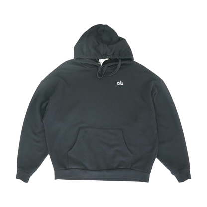 Black Solid Hoodie Pullover