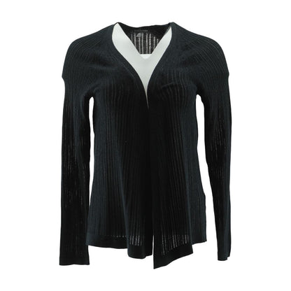 Black Solid Cardigan Sweater