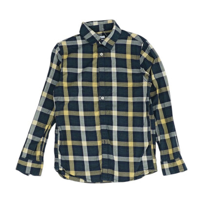 Navy Check Long Sleeve Button Down