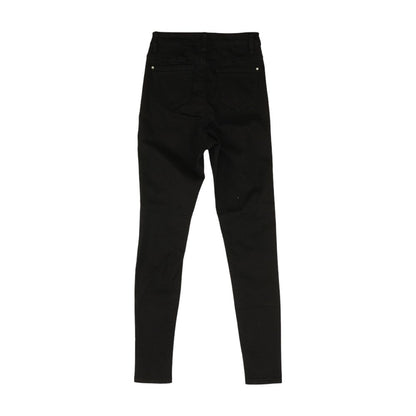 Black Solid High Rise Jeans