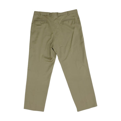Brown Solid Dress Pants
