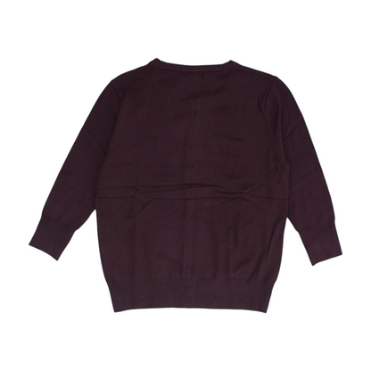 Burgundy Plus Cardigan Sweater
