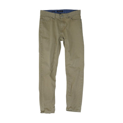 Khaki Solid Five Pocket Pants