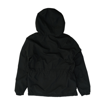 Black Solid Rain Jacket