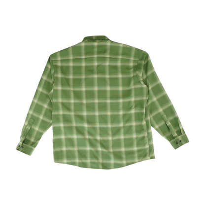 Green Plaid Flannel Button Down