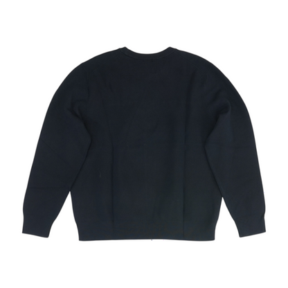 Navy Solid Pullover Sweater