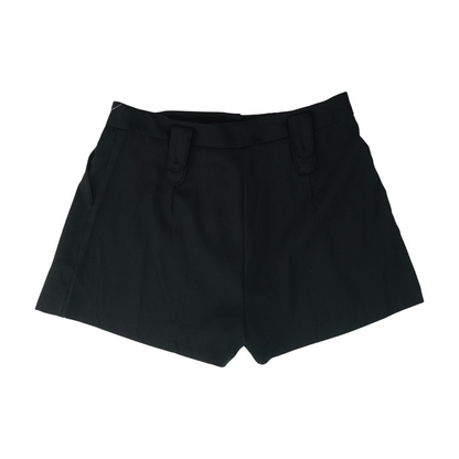Black Solid Chino Shorts