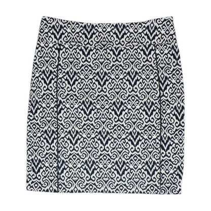 Navy Print Mini Skirt