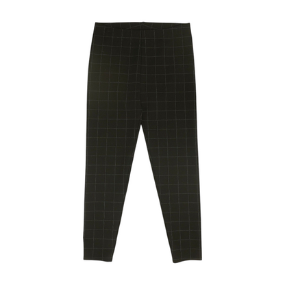 Black Check Tapered Pants