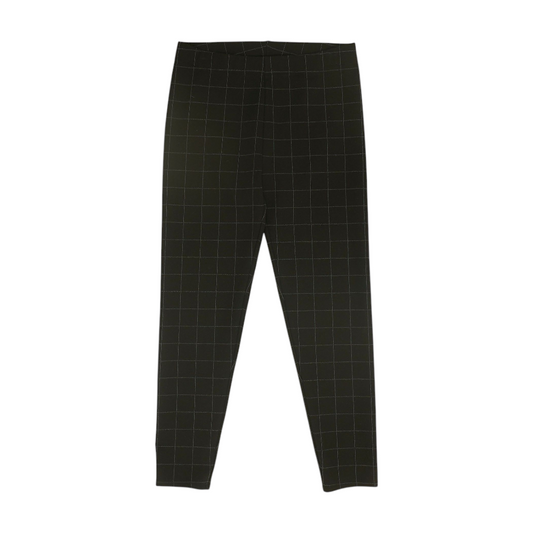 Black Check Tapered Pants