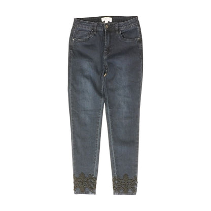 Navy Solid Skinny Leg Jeans