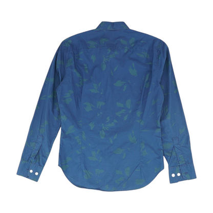 Blue Print Long Sleeve Button Down