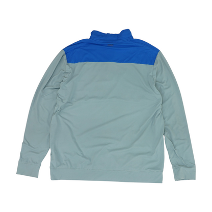 Blue Color Block 1/4 Zip Pullover