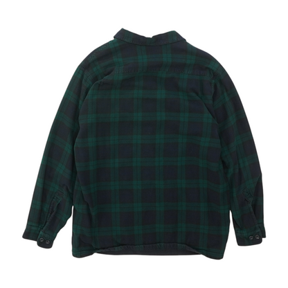 Green Plaid Flannel Button Down