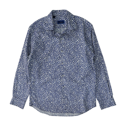 Blue Print Long Sleeve Button Down