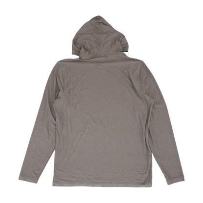Brown Solid Hoodie Pullover