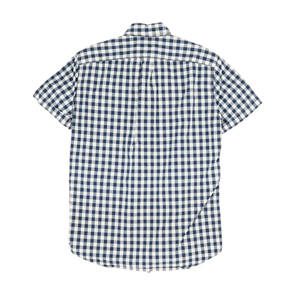 Navy Check Short Sleeve Button Down