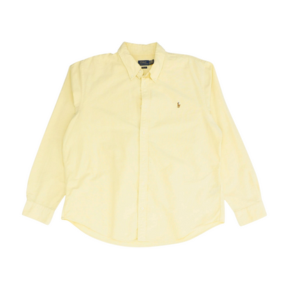 Yellow Solid Long Sleeve Button Down