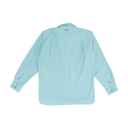 Green Solid Long Sleeve Button Down