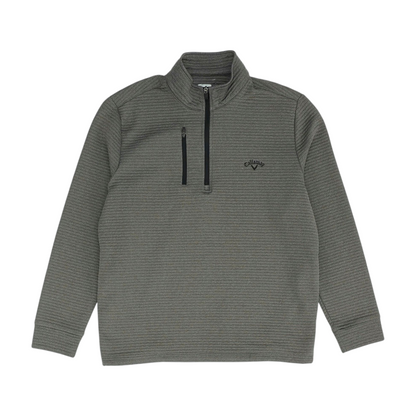 Gray Solid 1/4 Zip Pullover