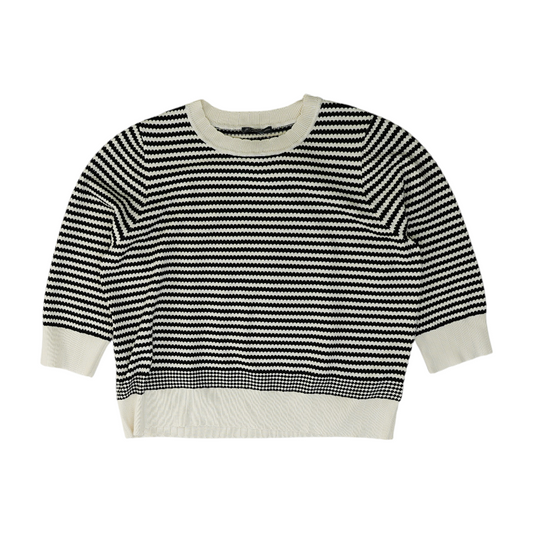 Black Striped Pullover Sweater