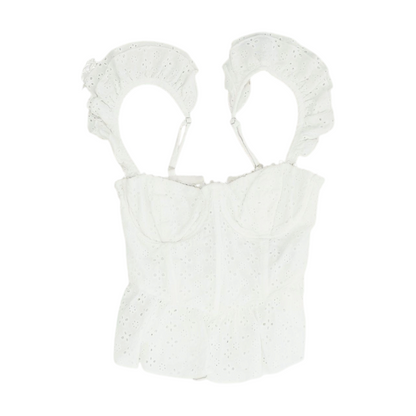 White Cropped Blouse