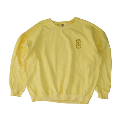 Yellow Solid Sweatshirt Pullover