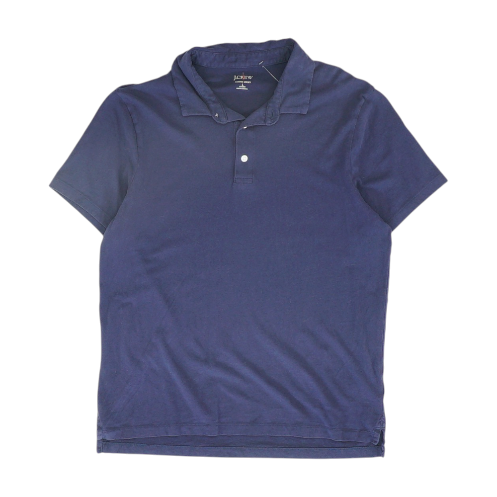 Navy Solid Short Sleeve Polo