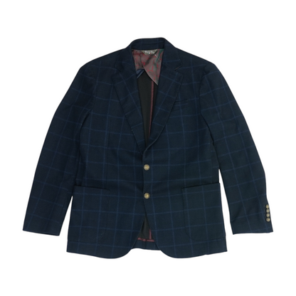 Navy Plaid Sport Coat