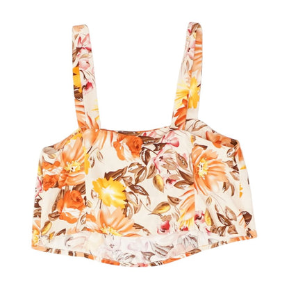 Multi Floral Sleeveless Blouse