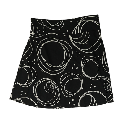 Black Print Mini Skirt