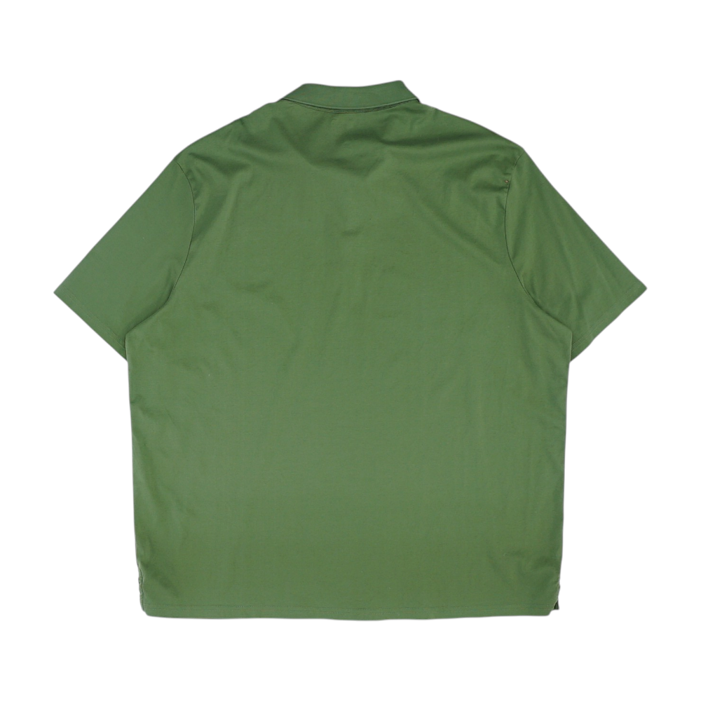 Green Solid Short Sleeve Polo