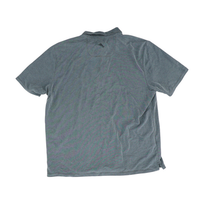 Gray Solid Short Sleeve Polo