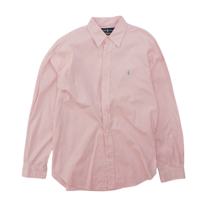 Pink Striped Long Sleeve Button Down