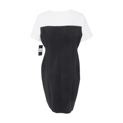 Black Color Block Midi Dress