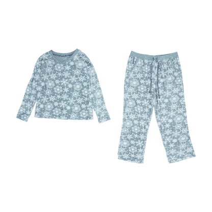 Gray Print Pajama Set