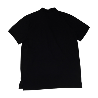 Black Tall Solid Short Sleeve Polo