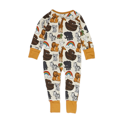 Beige Print One-Piece