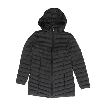 Black Solid Puffer Jacket