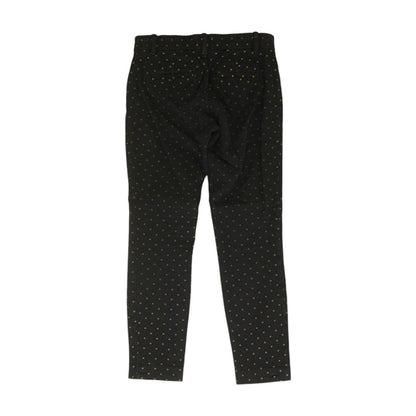 Black Geometric Chino Pants