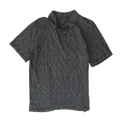 Gray Solid Short Sleeve Polo