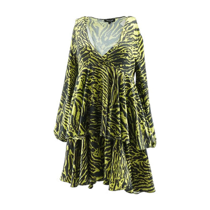 Black Animal Midi Dress