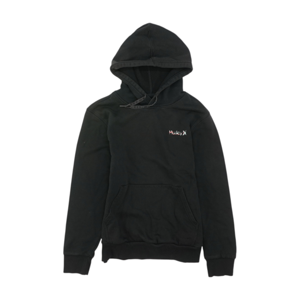 Black Solid Hoodie Pullover
