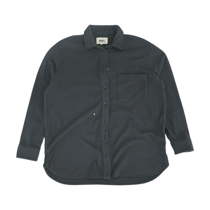 Charcoal Flannel Button Down
