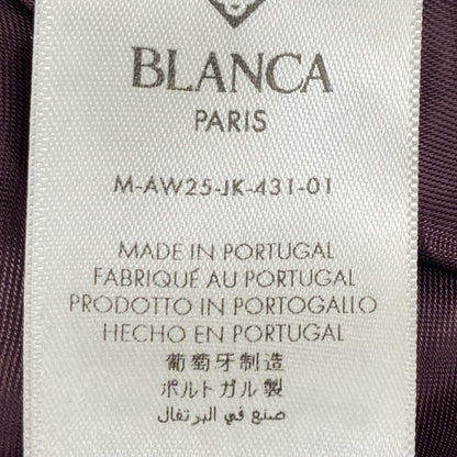 Purple Blend Tailored Wool Silk Wrap Jacket