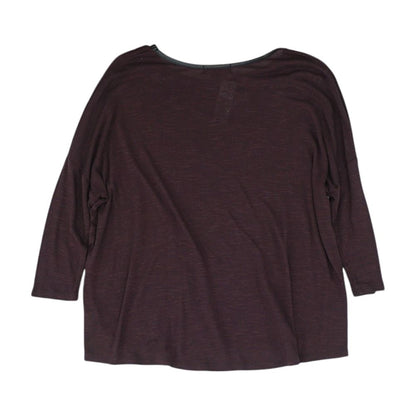 Burgundy Solid Crewneck Knit Top
