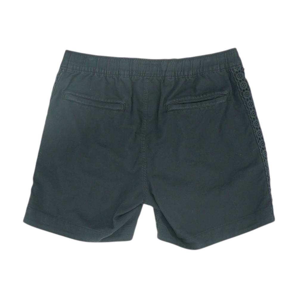 Black Solid Casual Shorts