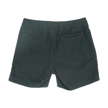 Black Solid Casual Shorts