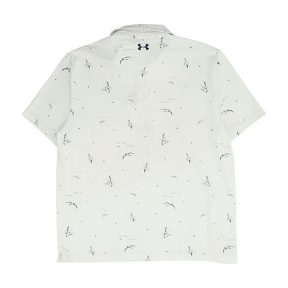 White Graphic Short Sleeve Polo