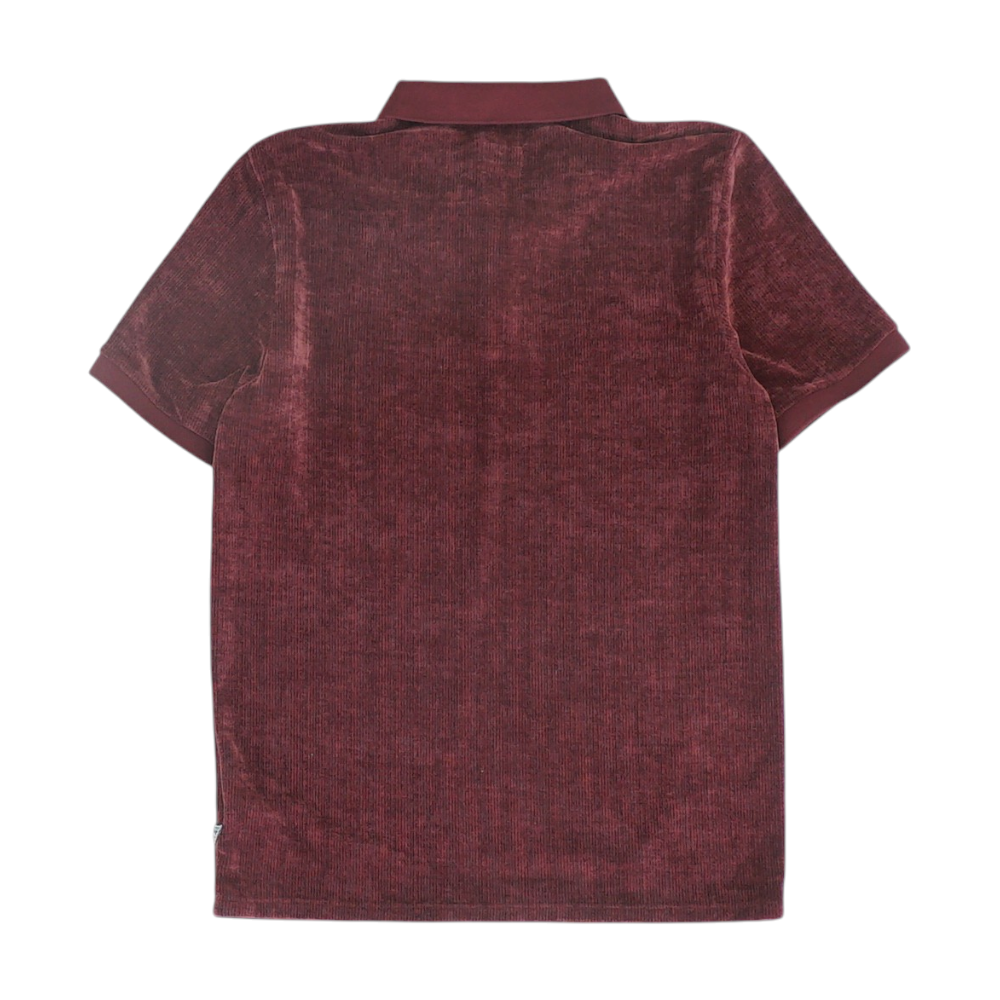 Maroon Solid Short Sleeve Polo